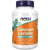 NOW Supplements, Calcium Lactate, Supports Bone Health, Easy to Swallow Tablet, 250 Tablets