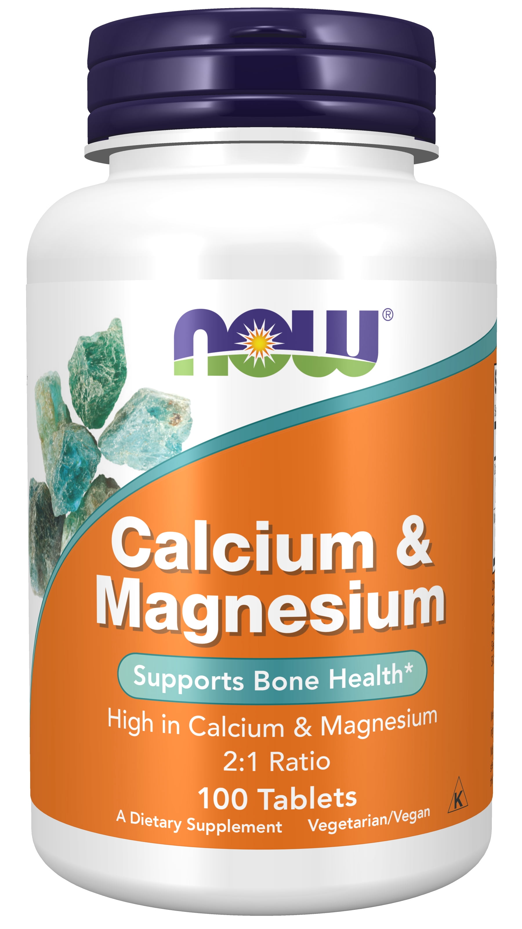 NOW High Potency Calcium & Magnesium Supplements, 21 Ratio, Supports