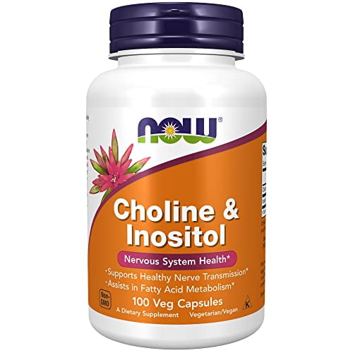 NOW Supplements, Choline & Inositol 500 mg, Healthy Nerve Transmission
