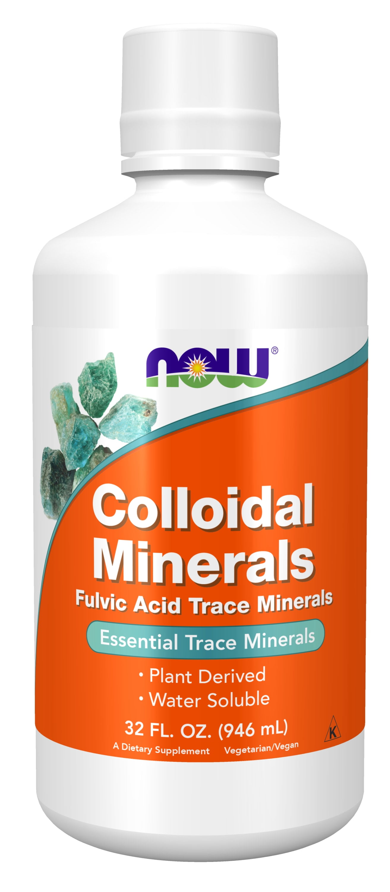 NOW Supplements, Colloidal Minerals Liquid, Plant Derived, Essential