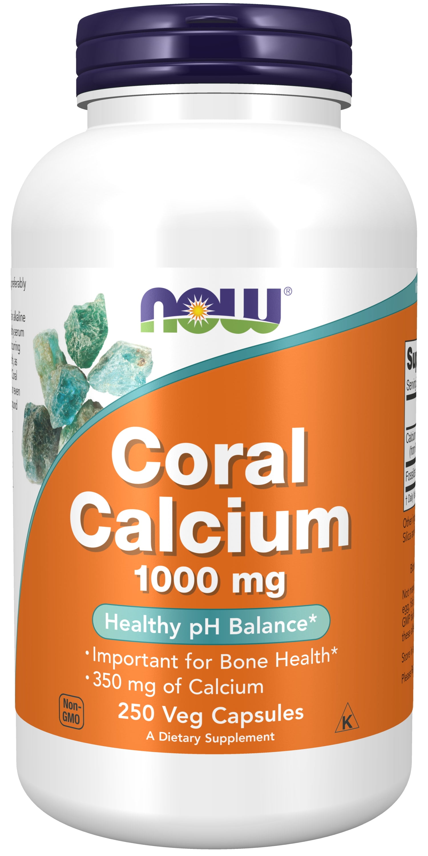 NOW Supplements, Coral Calcium 1,000 mg, Bone Health*, Healthy pH