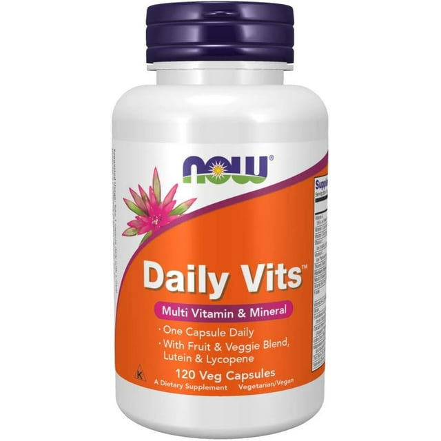 NOW Supplements, Daily Vits™ with Fruit & Veggie Blend, Lutein and ...