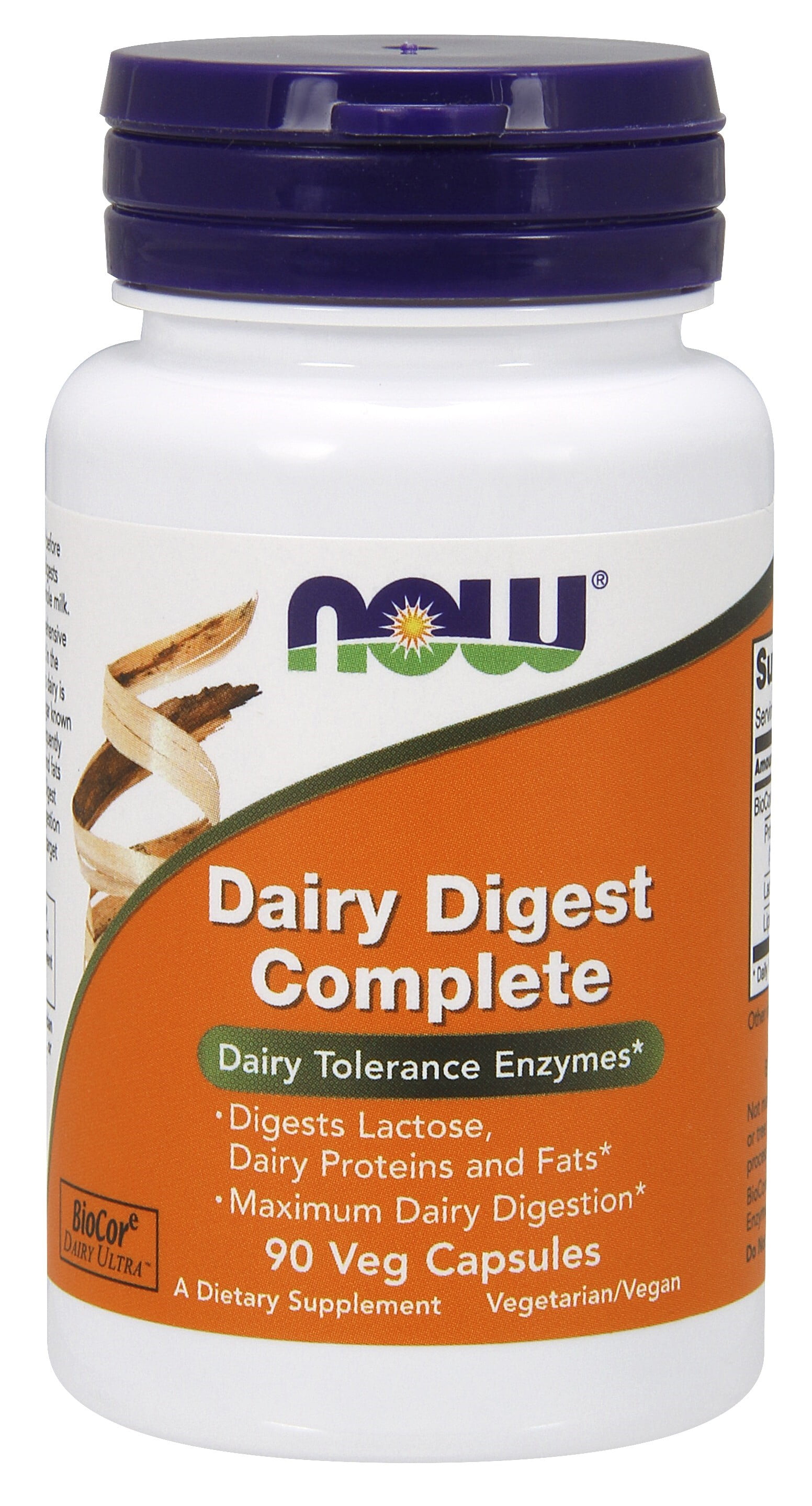 NOW Supplements, Dairy Digest Complete, Digests Lactose, Dairy Proteins ...