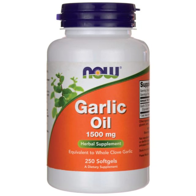 NOW Supplements, Garlic Oil 1500 mg, Serving Size Equivalent to Whole