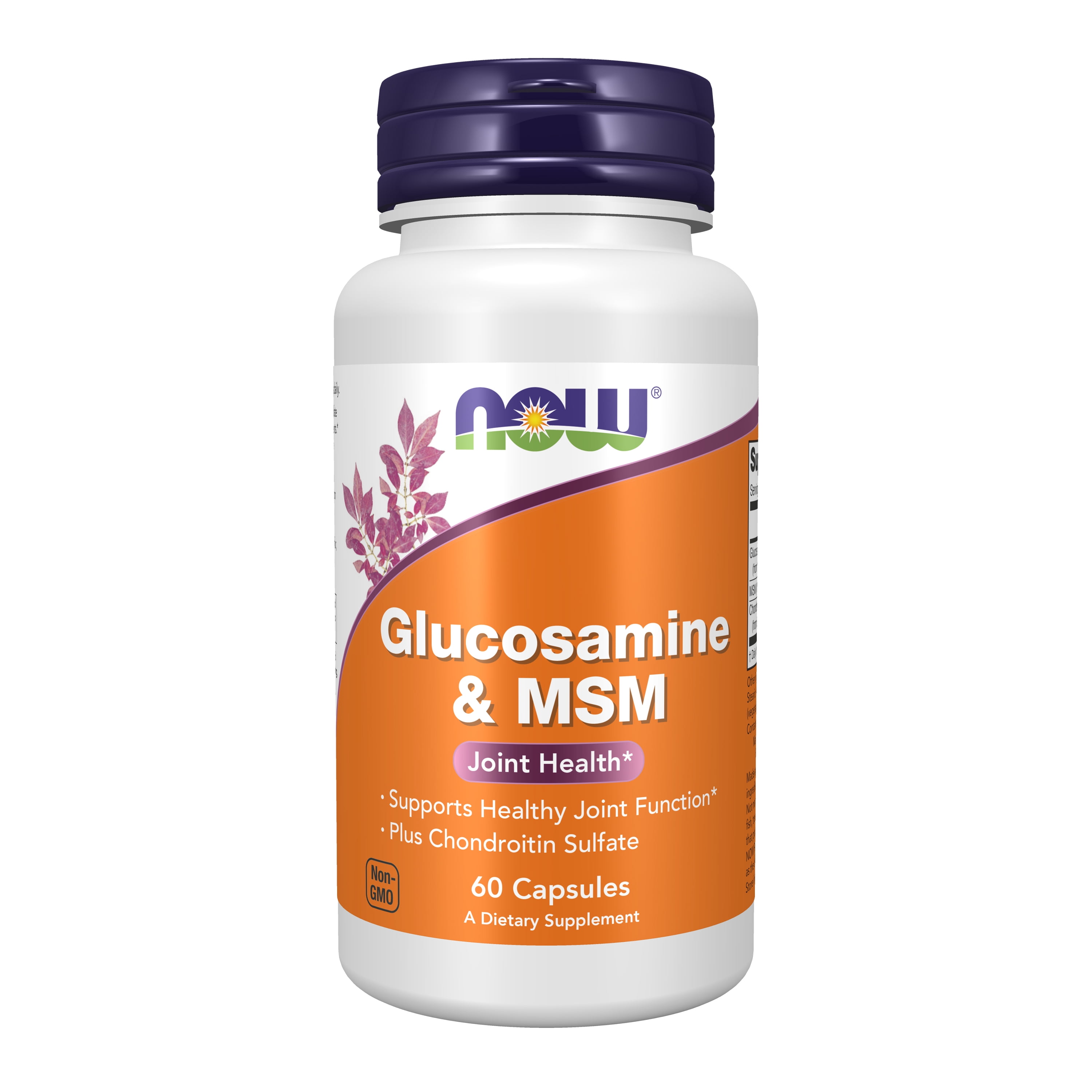 NOW Supplements, Glucosamine & MSM plus Chondroitin Sulfate, Joint Health*, 60 Veg Capsules