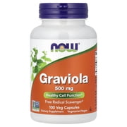 NOW Supplements, Graviola (Annona muricata) 500 mg, Healthy Cell Function*, 100 Veg Capsules