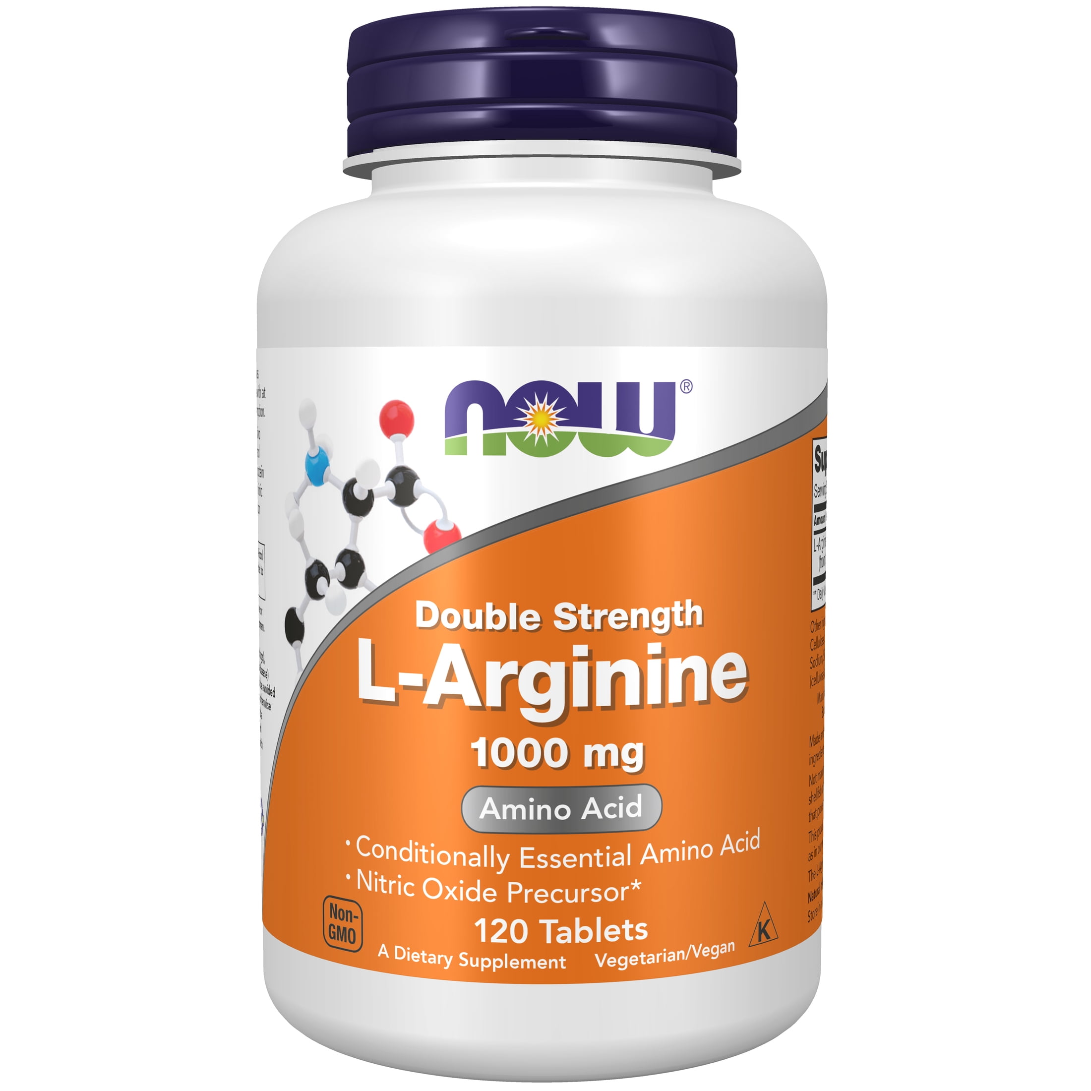 NOW Supplements, L-Arginine 1,000 mg, Nitric Oxide Precursor*, Amino Acid, 120 Tablets