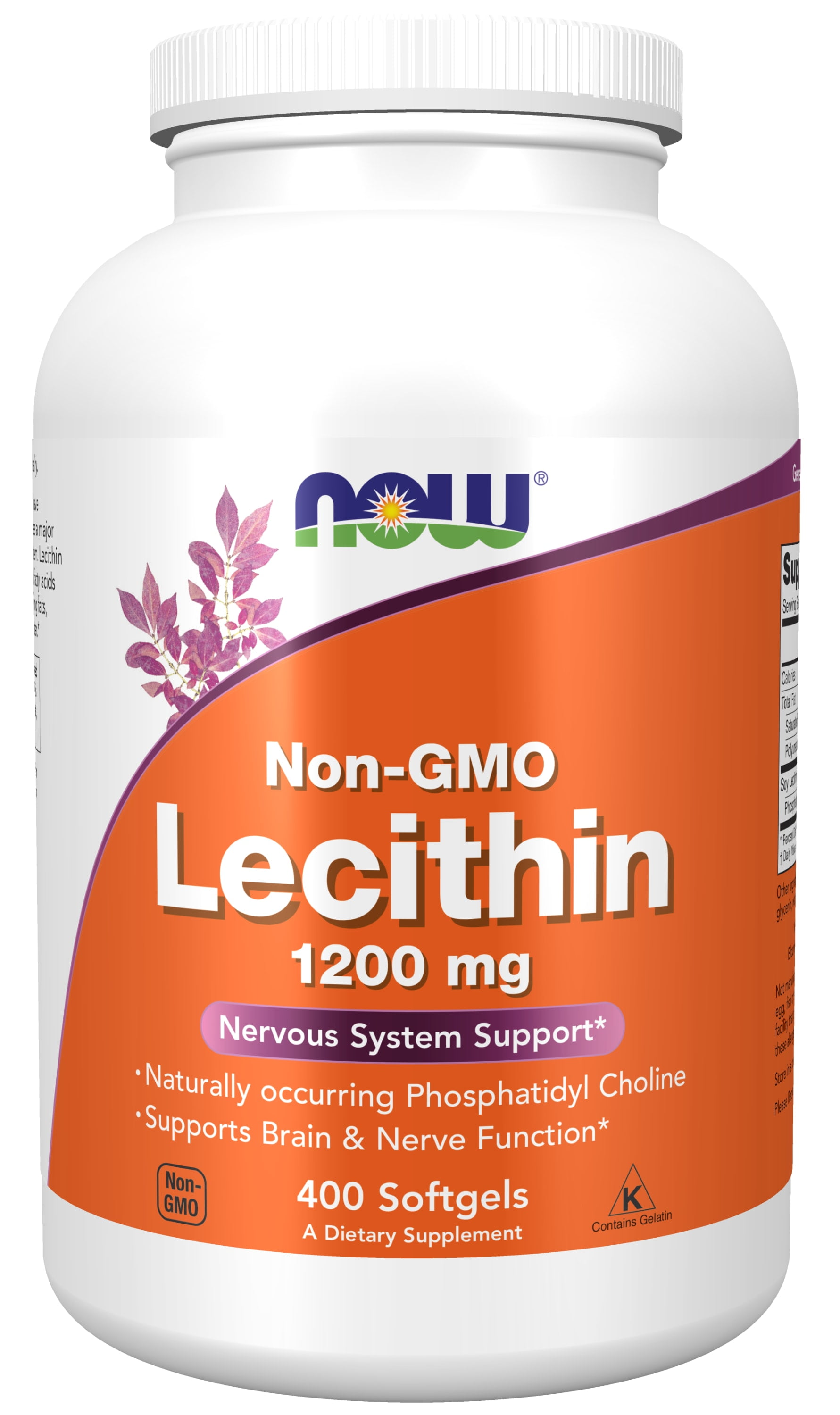 NOW Supplements, Lecithin 1200 mg with naturally occurring Phosphatidyl
