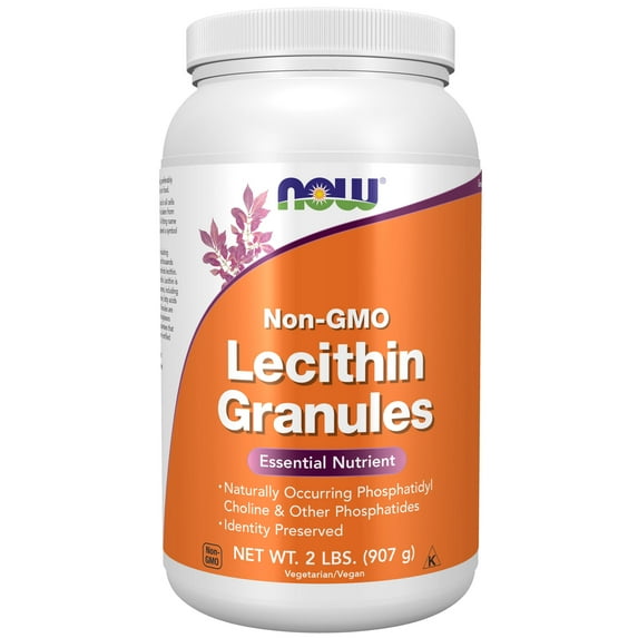 NOW Supplements, Lecithin Granules with naturally occurring Phosphatidyl Choline and Other Phosphatides, 2-Pound