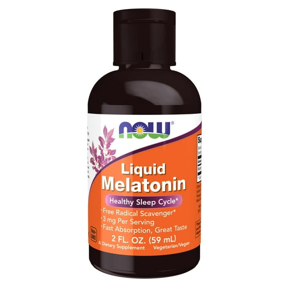 NOW Supplements, Liquid Melatonin, 3 mg Per Serving, Fast Absorption and Great Taste, 2-Ounces
