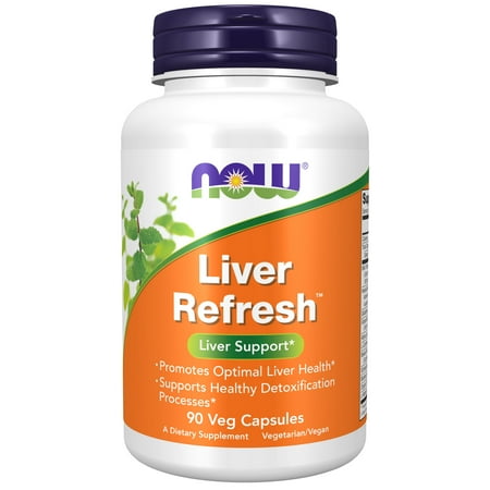 NOW Supplements, Liver Refresh™ with Milk Thistle Extract and unique Herb-Enzyme blend, 90 Veg Capsules