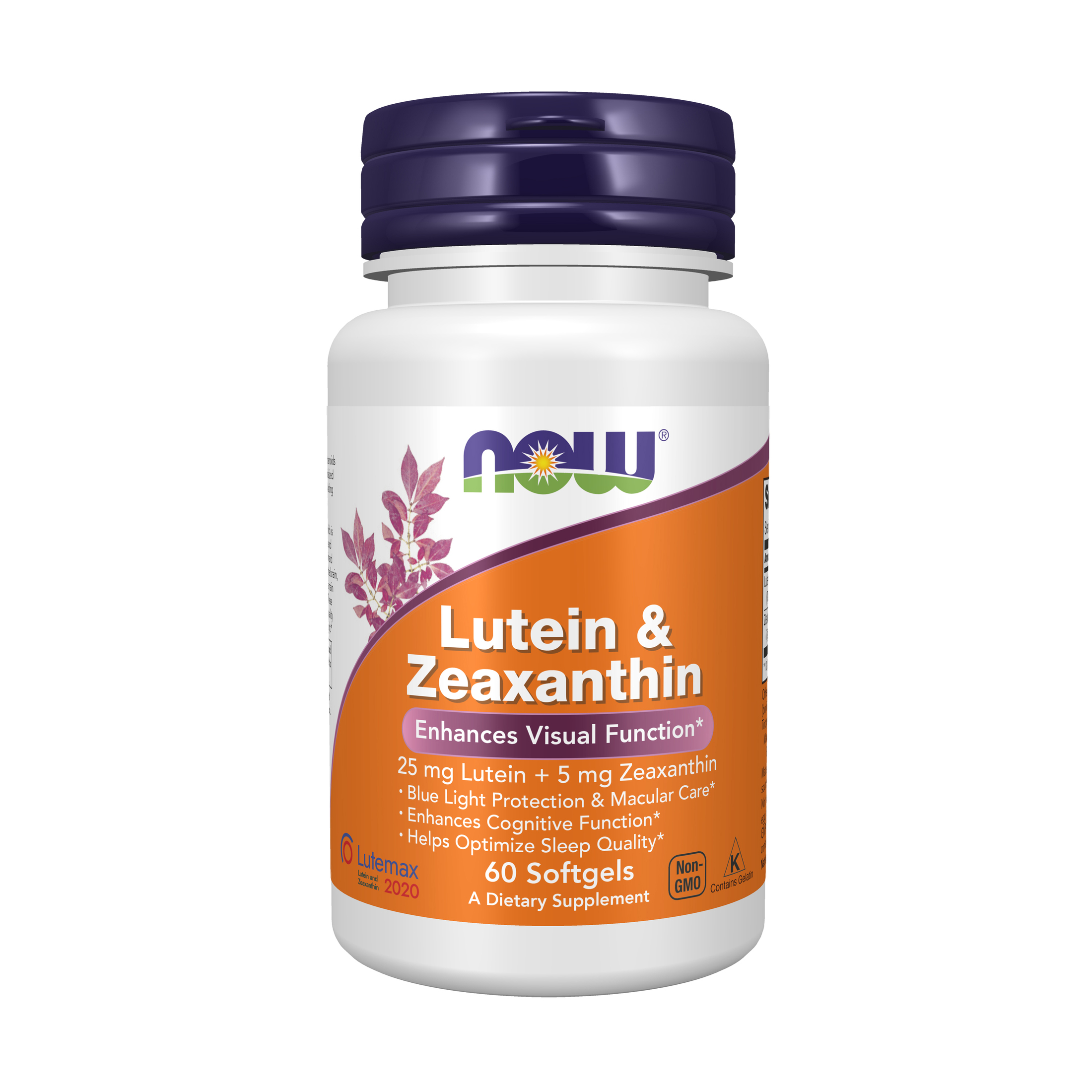 NOW Supplements Lutein Zeaxanthin Capsules Vision Health Sight 