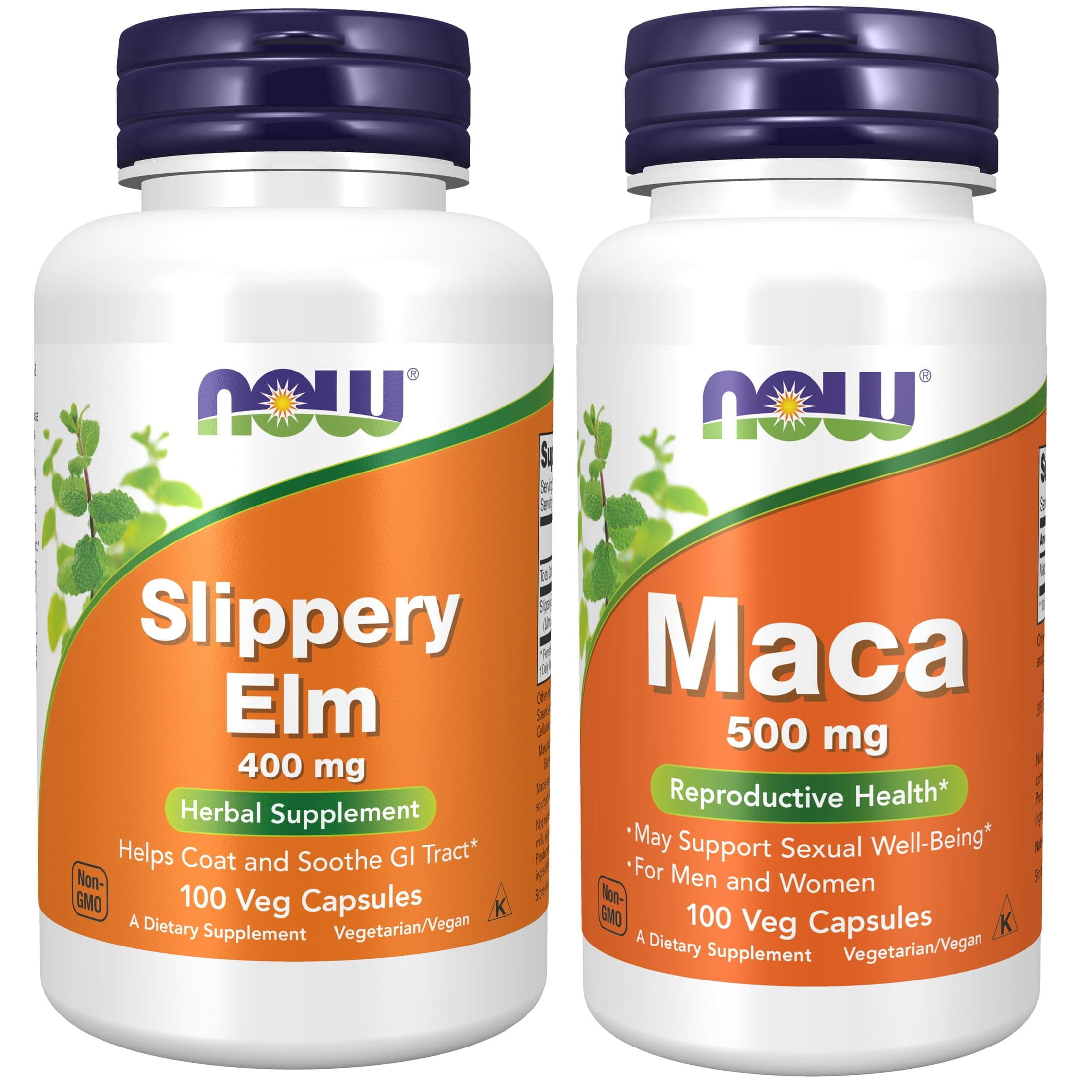 NOW Supplements, Maca and Slippery Elm