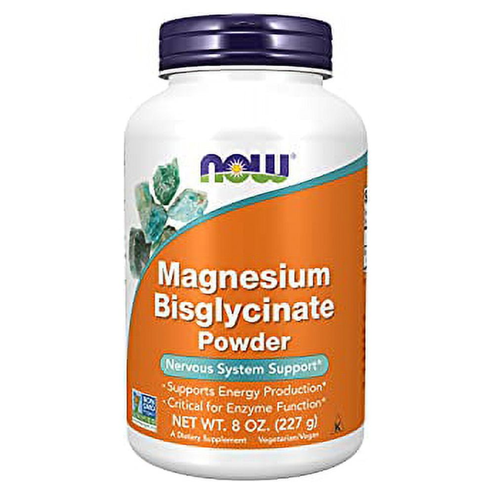 NOW Supplements, Magnesium Bisglycinate Powder, Enzyme Function