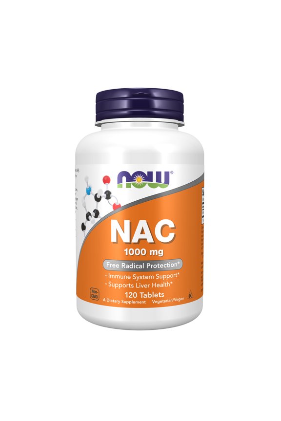 Supplements, NAC (N-Acetyl-Cysteine) 1,000 mg, Free Radical Protection*, 120 Tablets