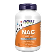 NOW Supplements, NAC N-Acetyl-Cysteine Tablets, 1000 mg, Free Radical Protection*, 120 Count