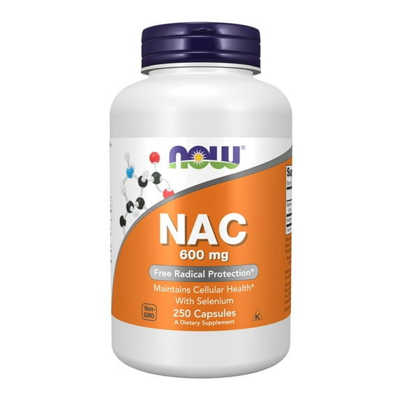 NOW Supplements, NAC (N-Acetyl-Cysteine) with Selenium Capsules, 1000 mg, 250 Count