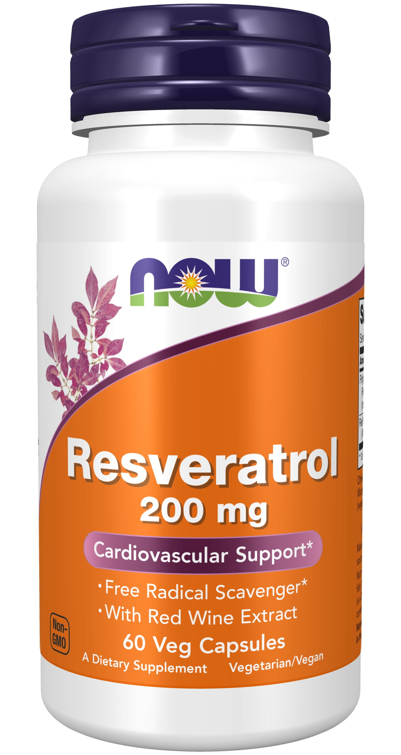 Natural Resveratrol 200 mg with Red Wine Extract, 60 Veg - Walmart.com