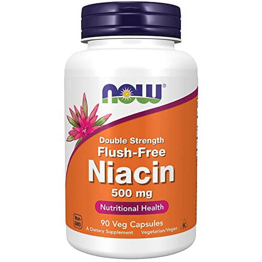 NOW Supplements, Niacin (Vitamin B3) 500 mg, FlushFree, Double