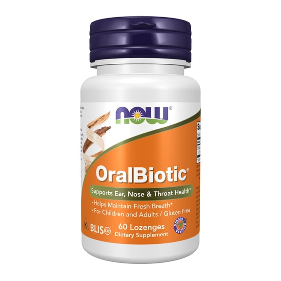 NOW Supplements, OralBiotic™, Developed for Adults & Children, Strain Verified, 60 Lozenges