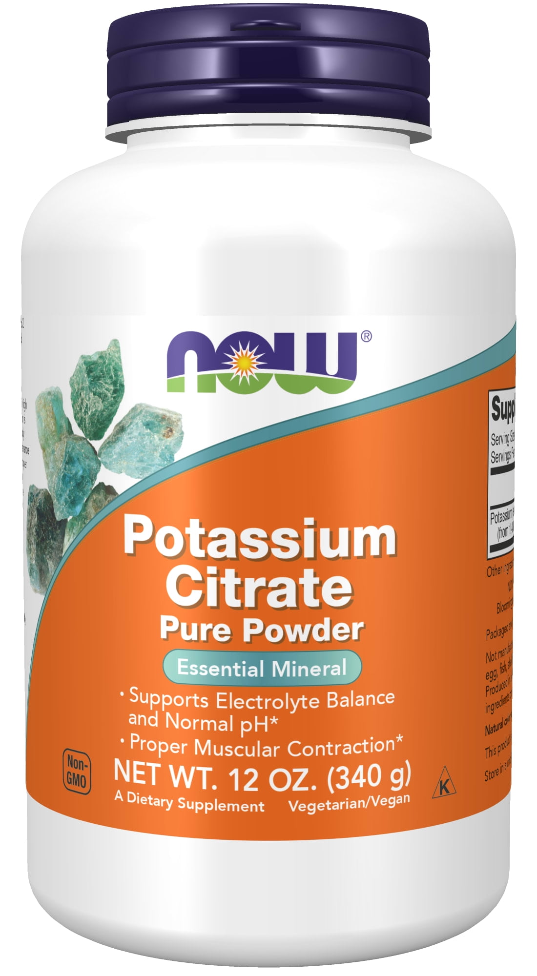 NOW Supplements, Potassium Citrate Powder, Supports Electrolyte Balance