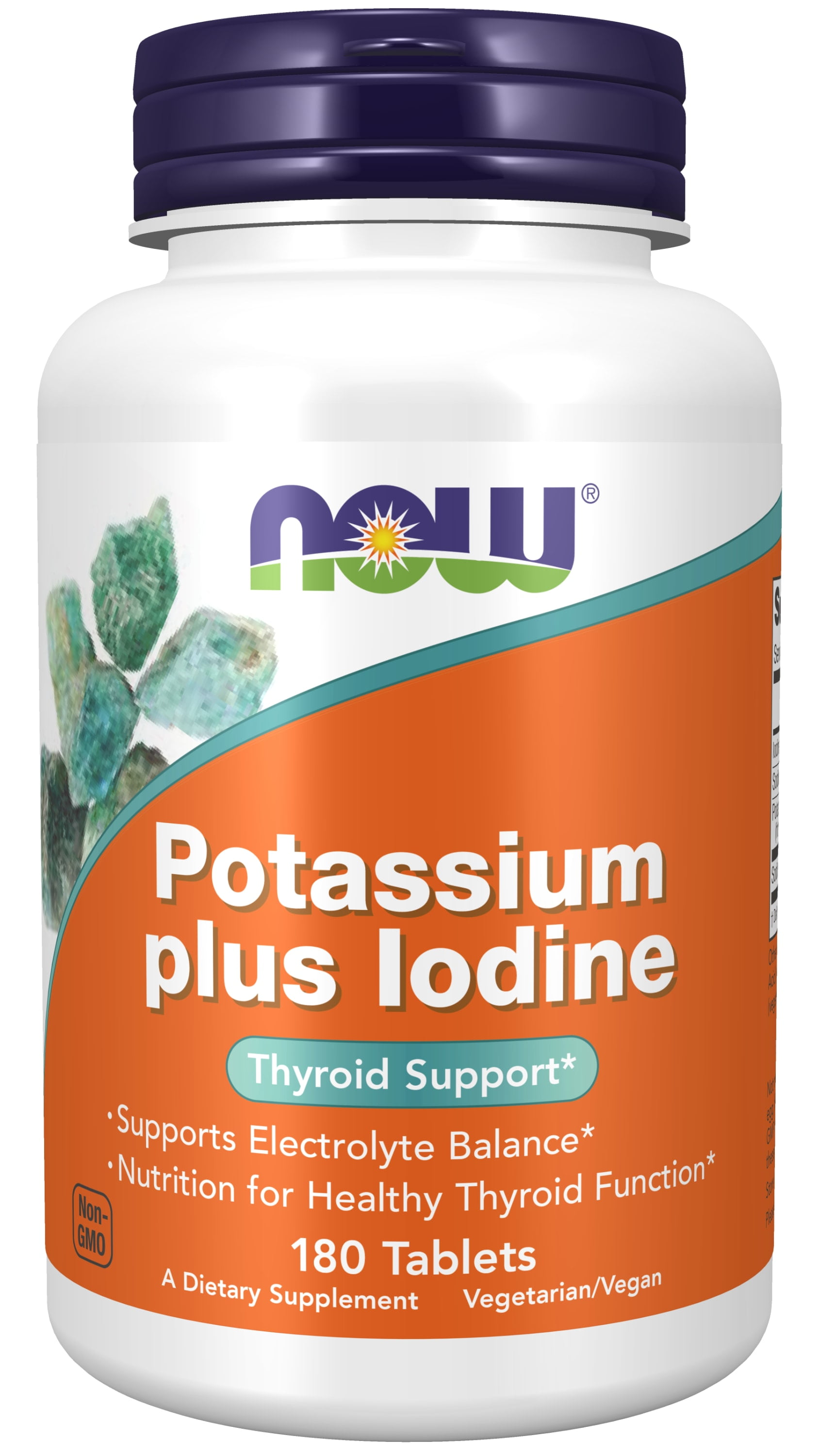 NOW Supplements, Potassium plus Iodine, Supports Electrolyte Balance