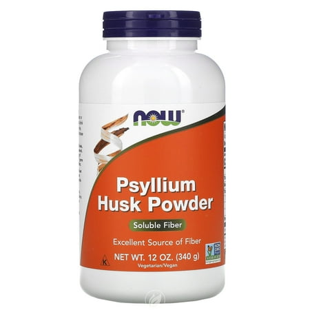 NOW Supplements Psyllium Husk Powder 12 Oz (Pack of 3)