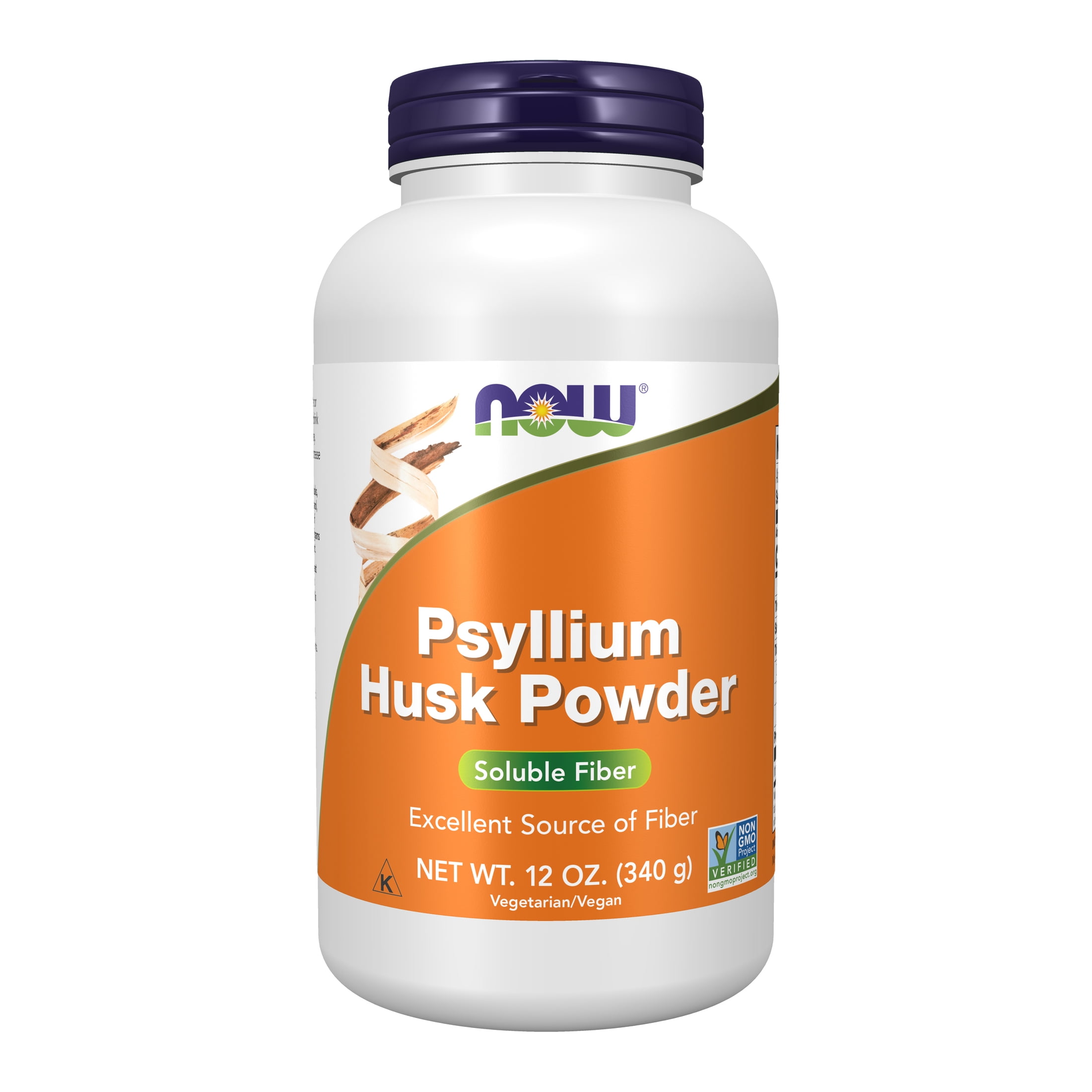 NOW Supplements, Psyllium Husk Powder, Non-GMO Project Verified, Soluble Fiber, 12-Ounce