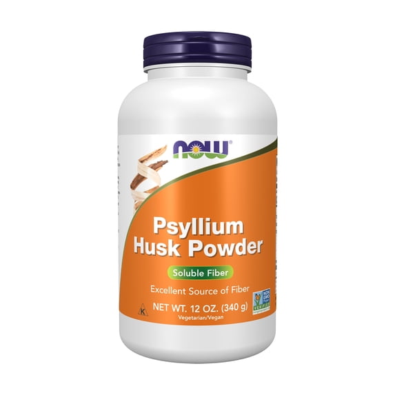 NOW Supplements, Psyllium Husk Powder, Non-GMO Project Verified, Soluble Fiber, 12-Ounce