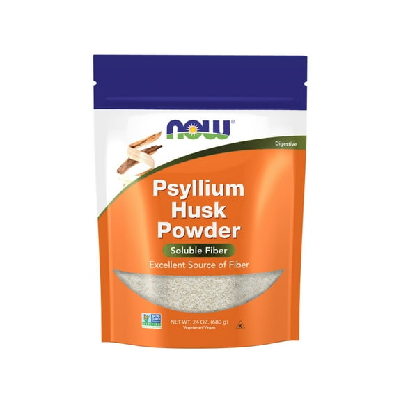 NOW Supplements, Psyllium Husk Powder, Non-GMO Project Verified, Soluble Fiber, 24-Ounce