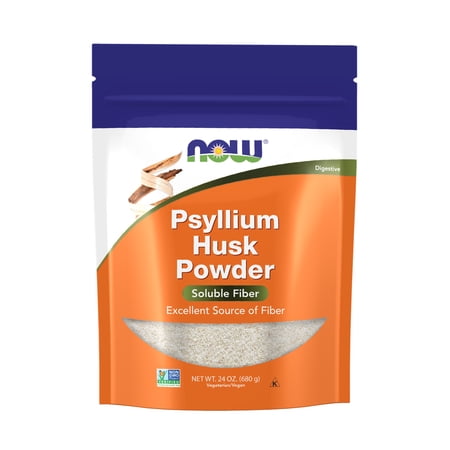 NOW Supplements, Psyllium Husk Powder, Non-GMO Project Verified, Soluble Fiber, 24-Ounce