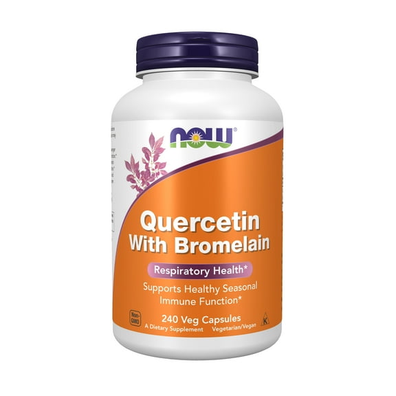 NOW Supplements, Quercetin with Bromelain, Respiratory Health*, 240 Veg Capsules