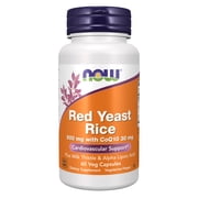 NOW Supplements, Red Yeast Rice with CoQ10, plus Milk Thistle & Alpha Lipoic Acid, 60 Veg Capsules