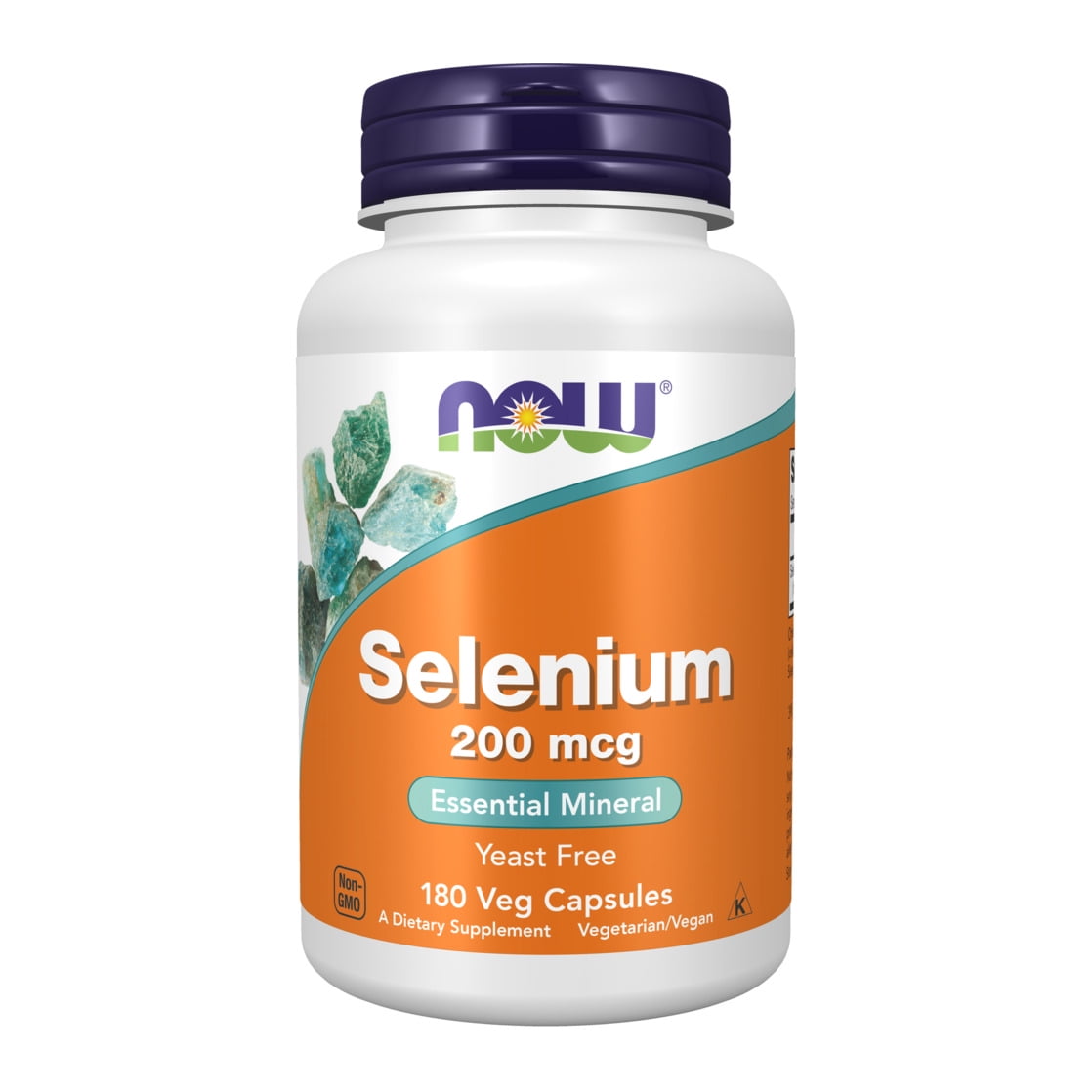 NOW Supplements, Yeast-Free Selenium 200 mcg, Essential Trace Mineral, 180 Vegan Capsules