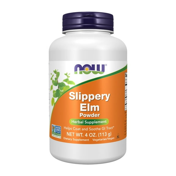 NOW Supplements, Slippery Elm Powder (Ulmus rubra), Non-GMO Project Verified, Herbal Supplement, 4-Ounce