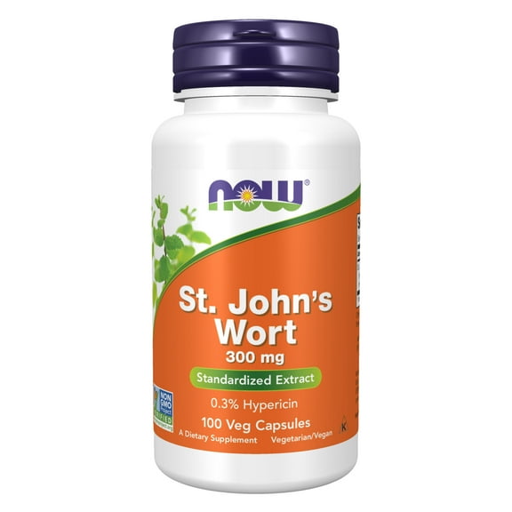 NOW Supplements, St. John's Wort (Hypericum perforatum) 300 mg, Standardized Extract, 100 Veg Capsules