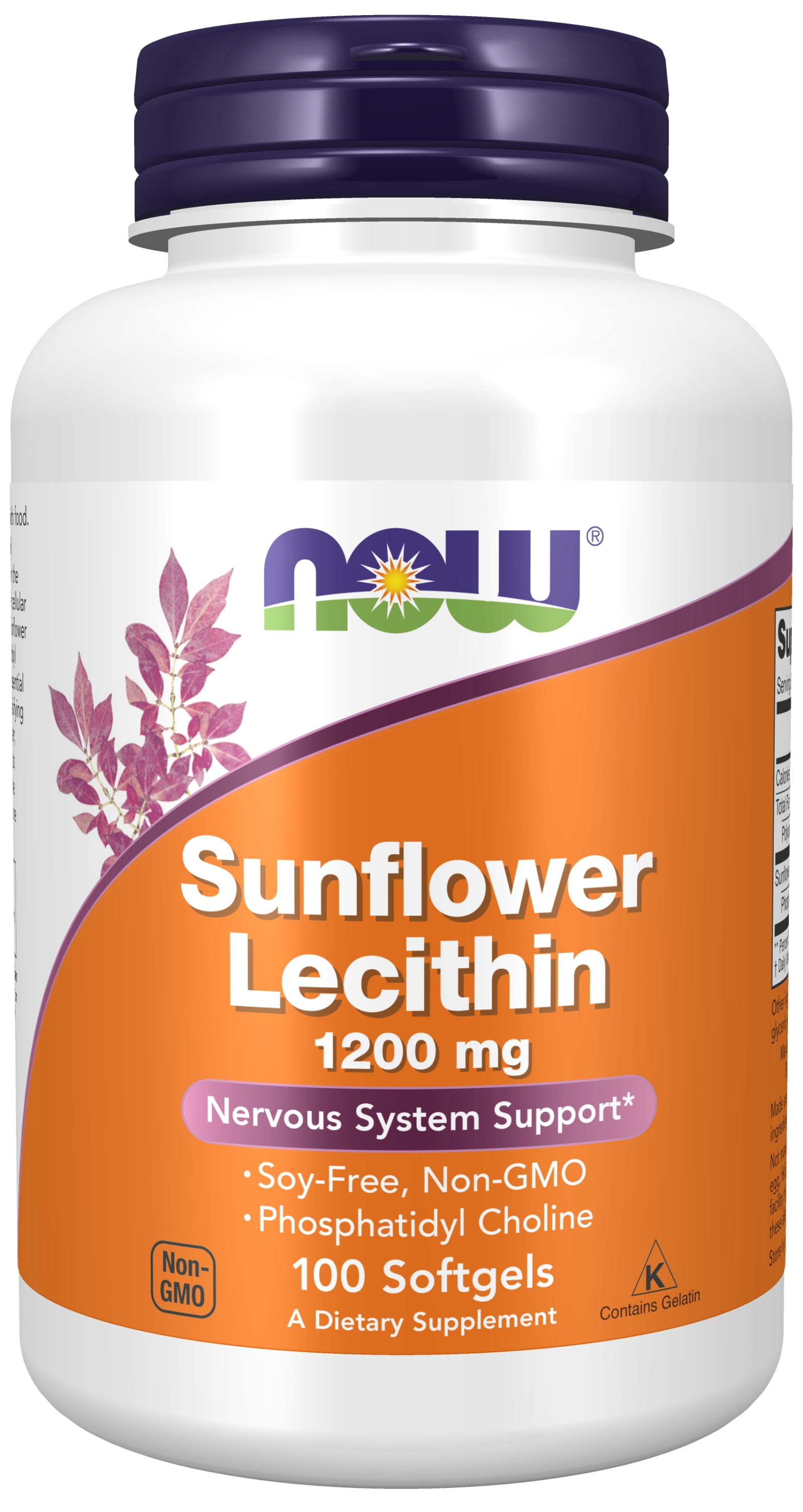 NOW Supplements, Sunflower Lecithin 1200 mg with Phosphatidyl Choline