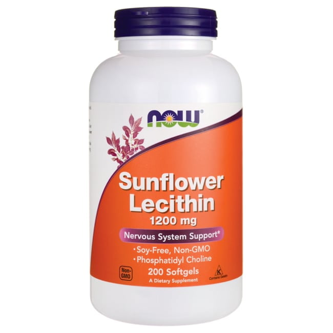 NOW Supplements, Sunflower Lecithin 1200 mg with Phosphatidyl Choline