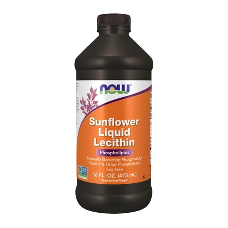 NOW Supplements, Sunflower Lecithin with naturally occurring Phosphatidyl Choline and Other Phosphatides, Liquid, 16-Ounce