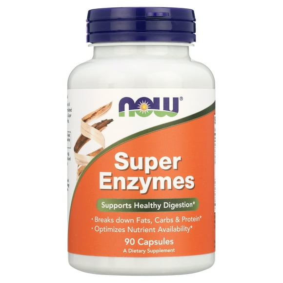 NOW Supplements, Super Enzymes, Formulated with Bromelain, Ox Bile, Pancreatin and Papain, 90 Caps