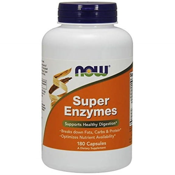 NOW Supplements, Super Enzymes with Bromelain, Supports Healthy Digestion, 180 Capsules