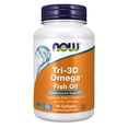 thumbnail image 1 of NOW Supplements, Tri-3D Omega™, Triglyceride Form of Omega-3 Fish Oil + Vitamin D-3, Molecularly Distilled, 90 Softgels, 1 of 9