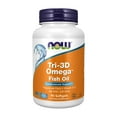 thumbnail image 1 of NOW Supplements, Tri-3D Omega™, Triglyceride Form of Omega-3 Fish Oil + Vitamin D-3, Molecularly Distilled, 90 Softgels, 1 of 8