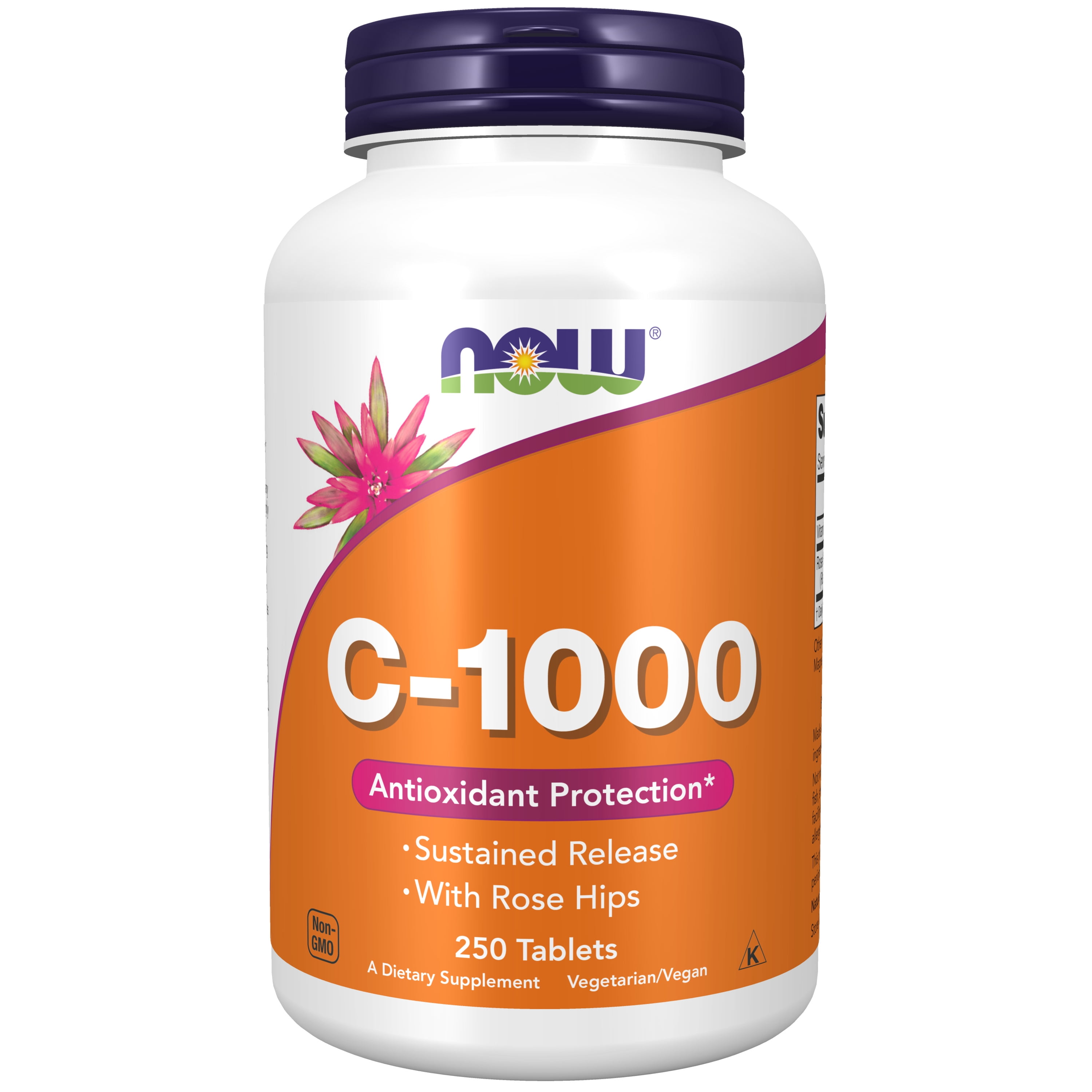 NOW Supplements, Vitamin C-1,000 with Rose Hips, Sustained Release, Antioxidant Protection, 250 Tablets