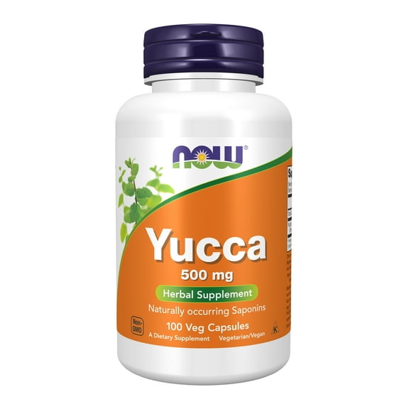 NOW Supplements, Yucca (Yucca spp.) 500 mg, 4:1 Concentrate, Herbal Supplement, 100 Capsules