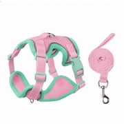 NOYAFA Dog Non-Pulling Harness, Adjustable, Pink, M (M)