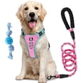 thumbnail image 1 of NOYAFA Dog Harness and Leash Set with Dog Rope Toy,Escape Proof No Pull Dog Vest Harness with Handle,Reflective Adjustable Soft Padded Pet Harness for Small to Large Dogs(Pink,S), 1 of 13