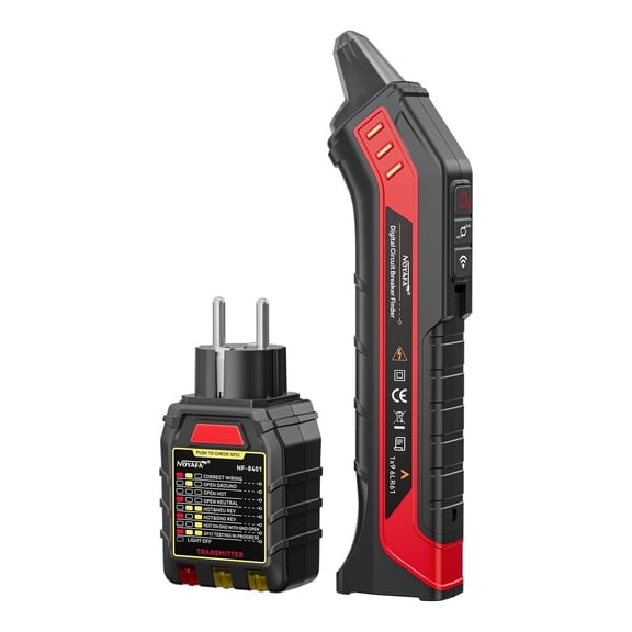 NOYAFA NF-8401 Digital Circuit Breaker Finder with GFCI Outlet Tester, NCV Non-Contact Voltage Detector, 7-Way Socket Wiring Test, 3 Sensitivity Levels