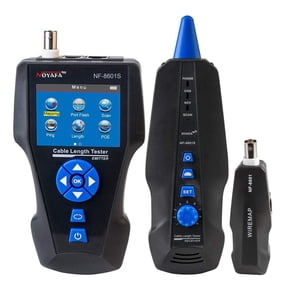 NOYAFA NF-8601S TDR Cable Tester 500m/1640ft - Wire Fault Locator, Power Cable & BNC Compatible, PING Test, Color Screen, Data Export, PoE