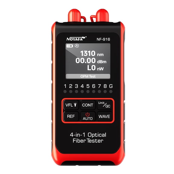 NOYAFA NF-916 Portable Fiber Optical Power Meter Kit Visual Fault Locator LCD Cable Tester Network Diagnostic Tools for RJ45 FC SC ST with Type-C Charging (6.69 inches / 17 cm)